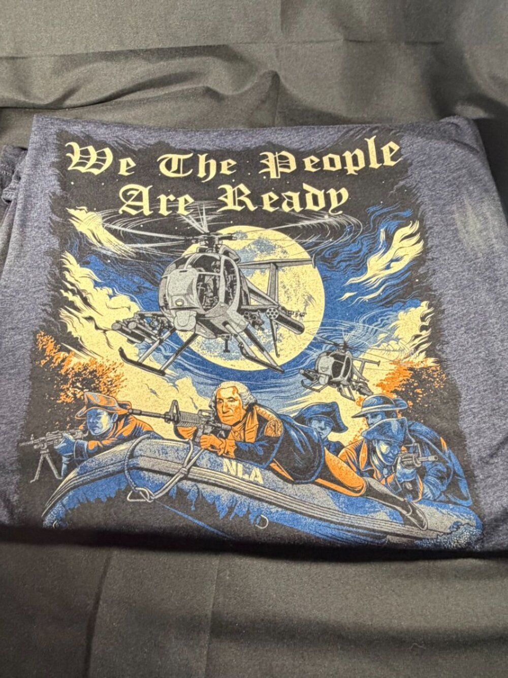 Nine Line Apparel T-shirt "We the People are Ready" George Washington Graphic L - Picture 3 of 4